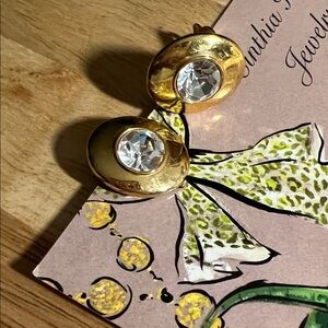 Elegant Vintage Gold and Crystal Earrings